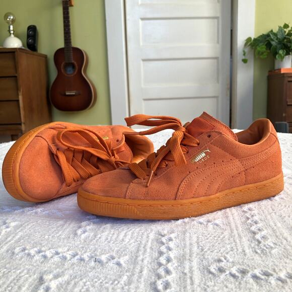 PUMA Suede Classic Mono Iced Russet Orange Men 6.5 / Women 8 EU 38.5 Sneakers - Picture 1 of 9